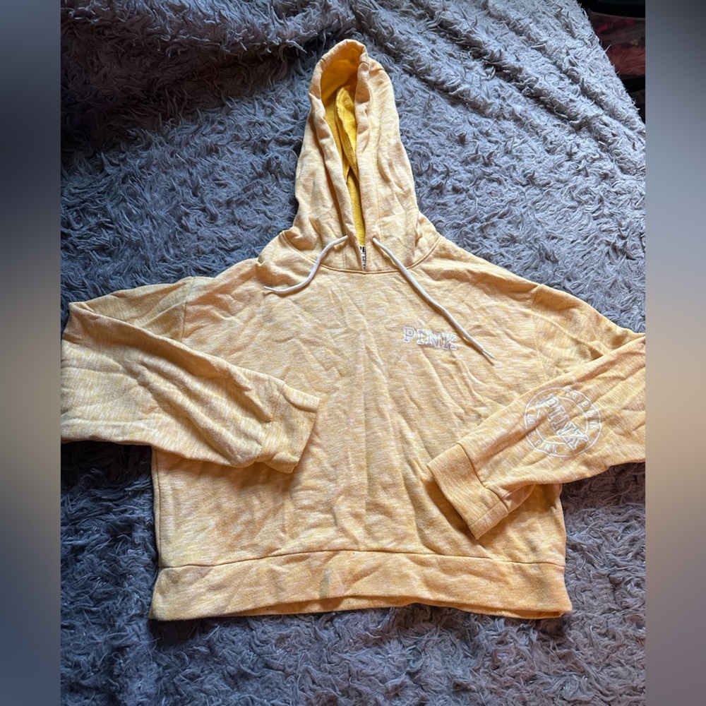 Pink cropped hoodie